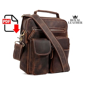 Modèle PDF de sac bandoulière de bureau sac messager à bandoulière PDF DIY