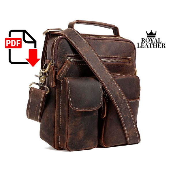 PDF Pattern Crossbody Bag Office Shoulder Messenger Bag Sling Bag PDF DIY