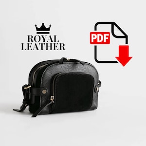 Modèle PDF de sac à main de sac à bandoulière, modèle de sac pour femme minimaliste, guide de couture de sac à main en cuir, petit sac pour femme numérique