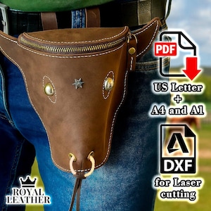 PDF & DXF Pattern Waist Bag Belt Bag Template DIY