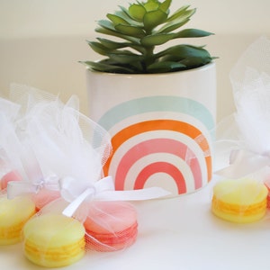 12 pairs French macaron soap favors, 100% vegan Soap favors, Sweet baby shower gifts, Party favors, Bridal shower dessert soap gifts