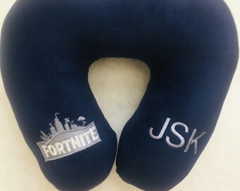 fortnite embroidered travel pillow l personalized neck pillow custom logo travel pillow company travel pillow - fortnite neck pillow