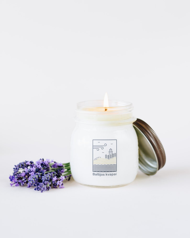 LAVENDER Scented Soy Wax Candle Natural Sustainable Gift Etsy