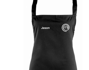 Masterchef apron embroidered with your choice of name.