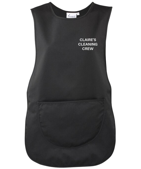 Personalised Embroidered Cleaning Tabard Apron With Pocket Etsy UK