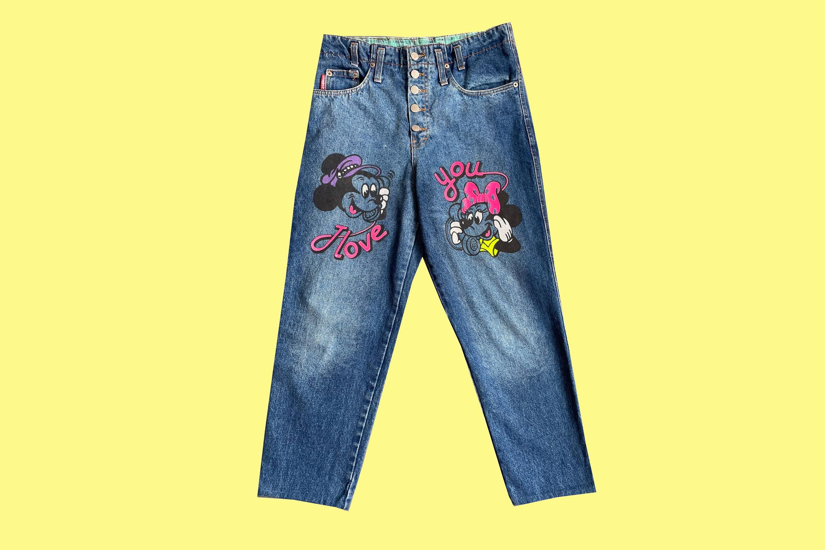 Minnie Mouse Pantalones Vaqueros Mickey Mouse Mujer Mickey