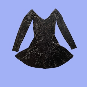 chinese dress ladies 1990s BETSEY JOHNSON Crushed Velvet Skater Dress