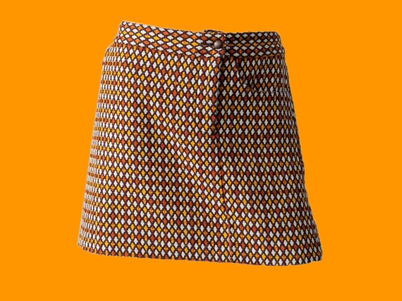 Anna Sui Skirt, Woven Geometric Print, Mini Skirt… - image 1