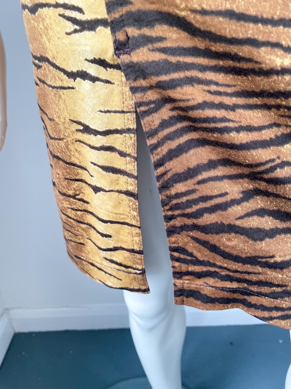 Vintage Moschino Jeans Tiger Print Dress, Mini Dr… - image 7