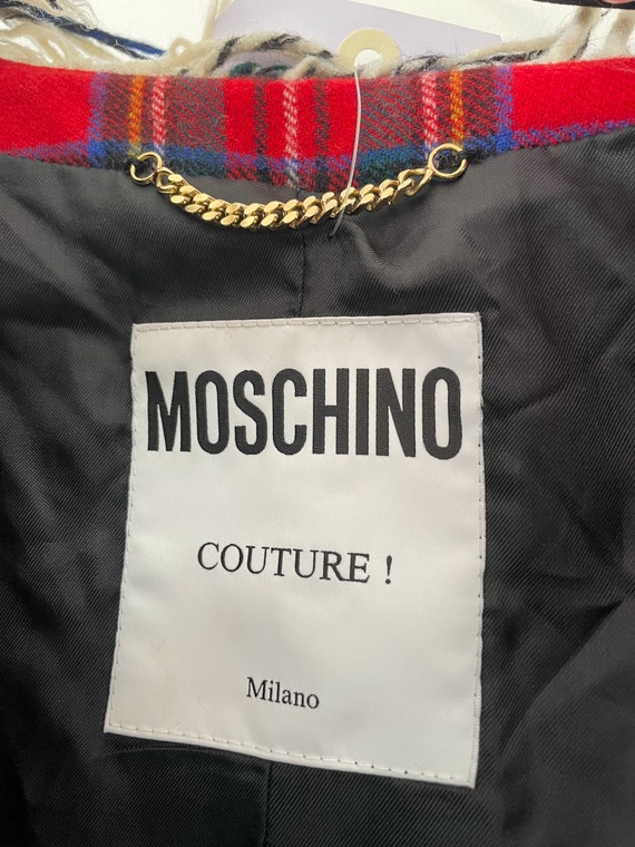 ☆新品、ワケあり！〜MOSCHINO COUTURE! モヘアジャケット Y2K Moschino Couture Flannel Jacket, Multicoloured, Wool Blend