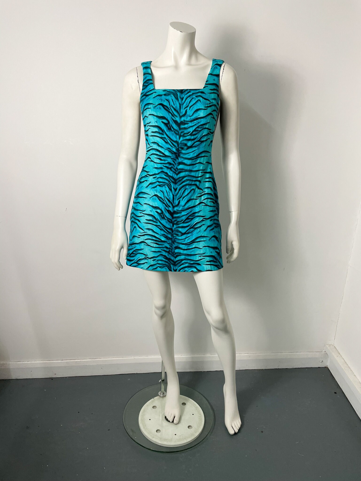 Y2K Versace Jeans Couture Dress, Tiger Print and Cheetah
