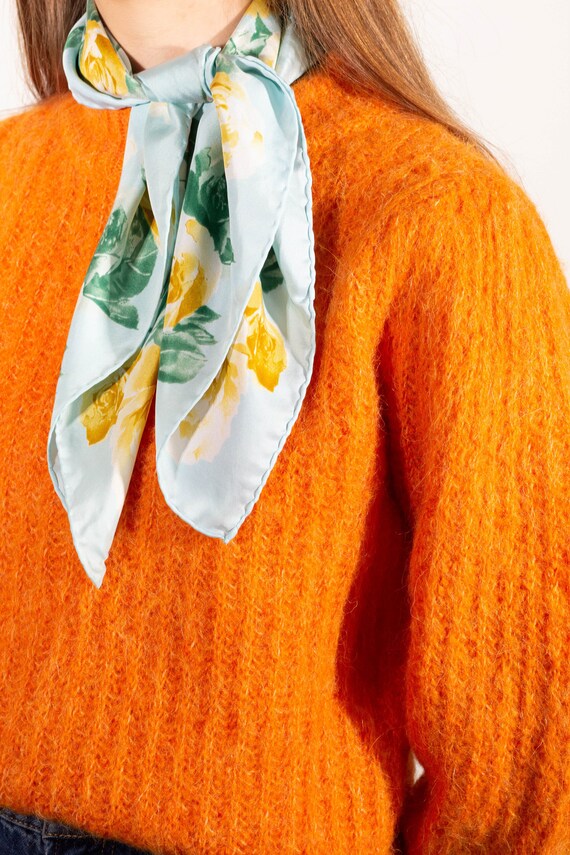 Vintage Christian Dior Scarf / Rose Print / Floral