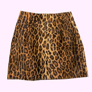 Vintage 80s Faux Fur Animal Print Mini Skirt, Size XS, Leopard Print, 1980s, Bergdorf Goodman, Bodycon Sexy Skirt