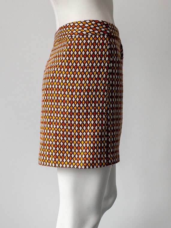 Anna Sui Skirt, Woven Geometric Print, Mini Skirt… - image 4