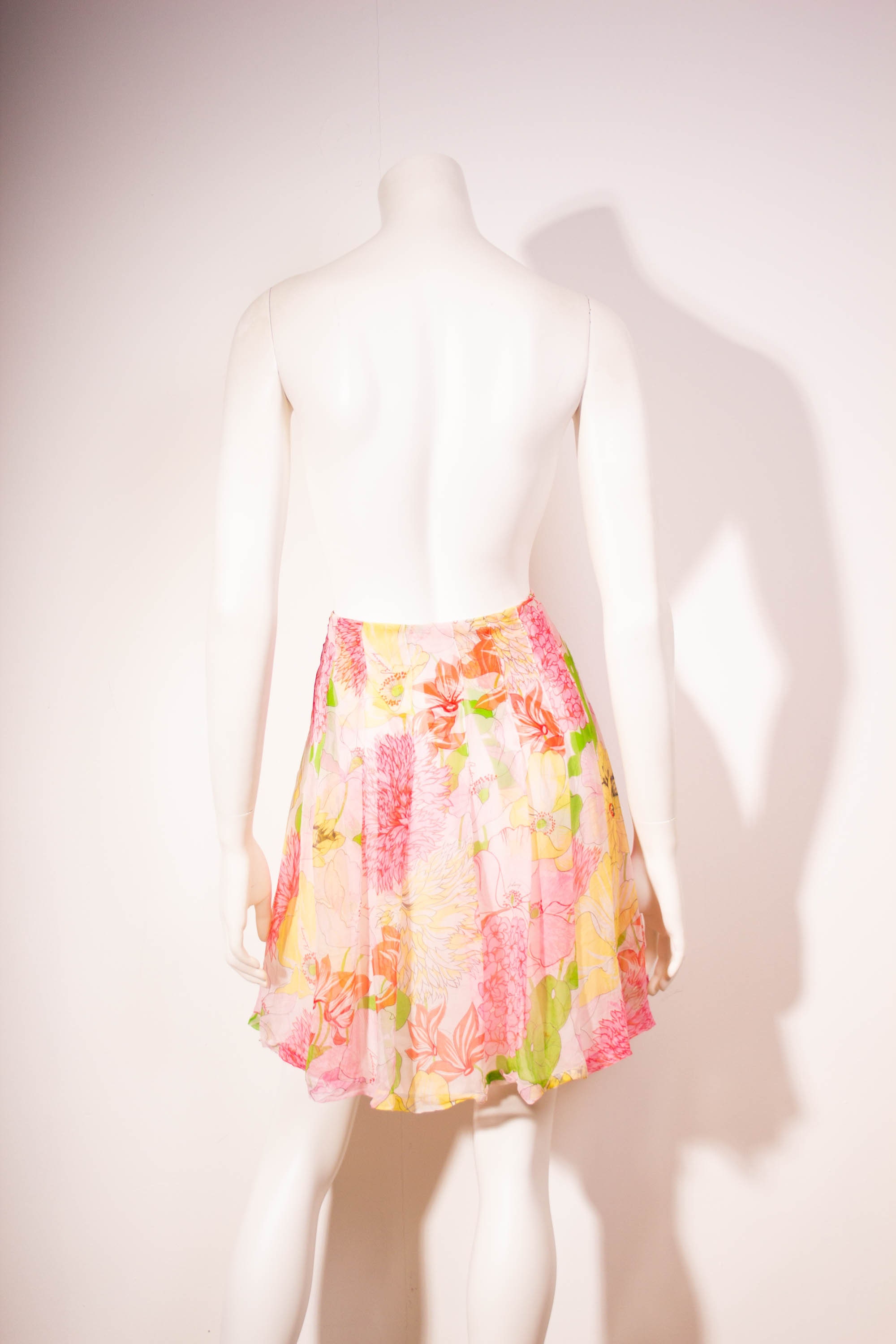 Vintage 90s Burberry Silk Floral Skirt / Pleated Tennis Skirt | Etsy