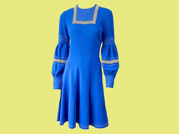 Jean Varon Vintage 70s Long Knit Dress 