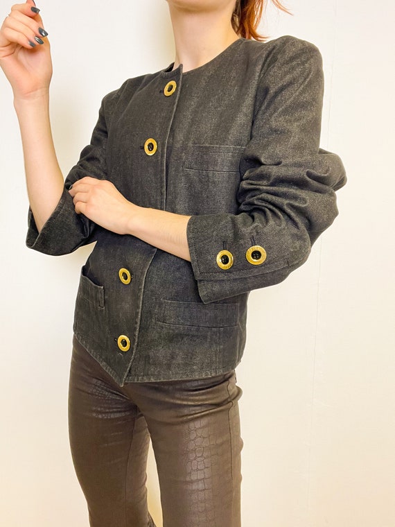 Yves Saint Laurent Denim Jacket / Gold Buttons / 1