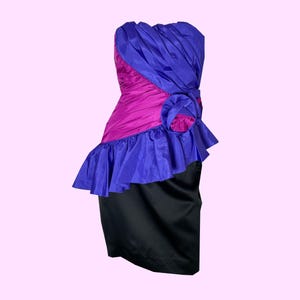 80s Cocktail Dress: Purple Fuchsia Ruched Bodice, Corsage Detail - Size 8 - Etsy UK 80s Cocktail Dress: Purple Fuchsia Ruched Bodice, Corsage Detail - Size 8 - Etsy UK