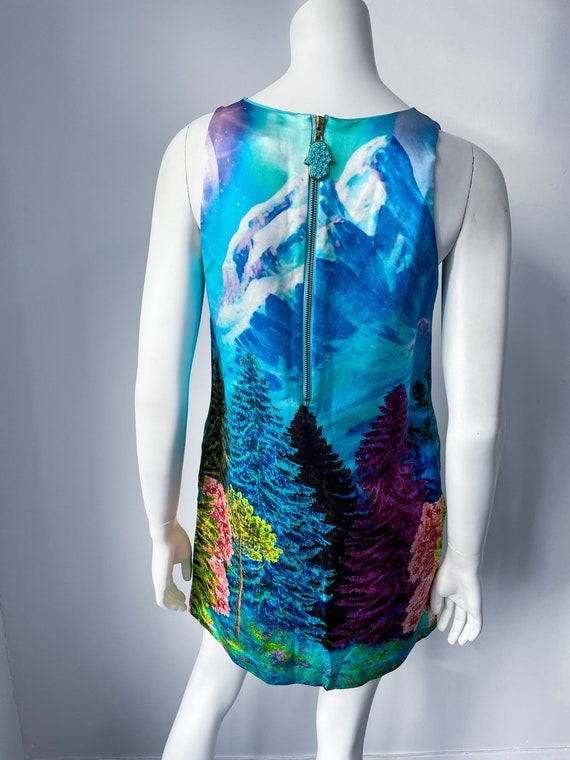 Manoush Designer Mini Dress, Fantasy Forest Print… - image 3