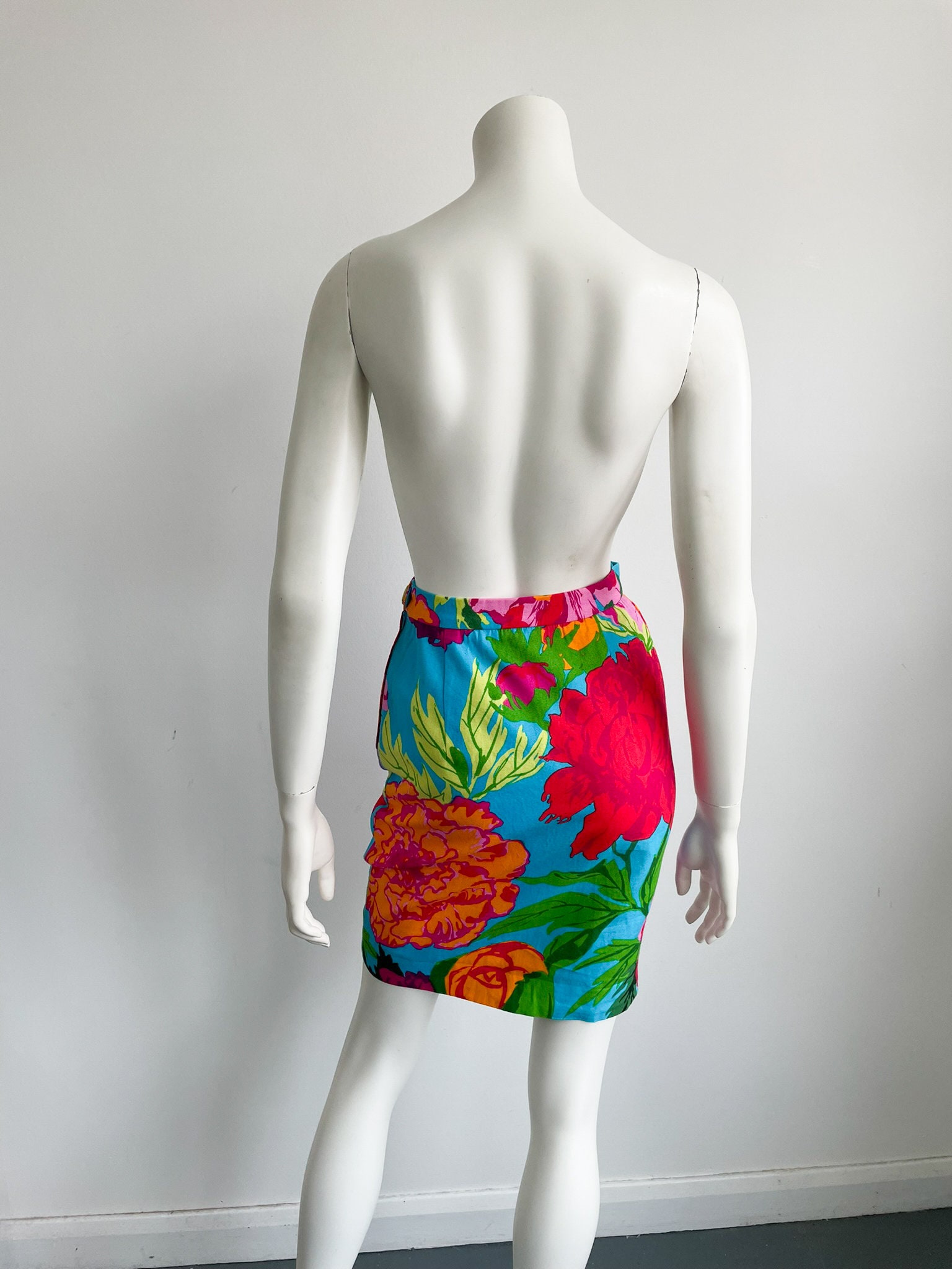 Floral Print Moschino Couture Skirt, Colourful 90s Vintage