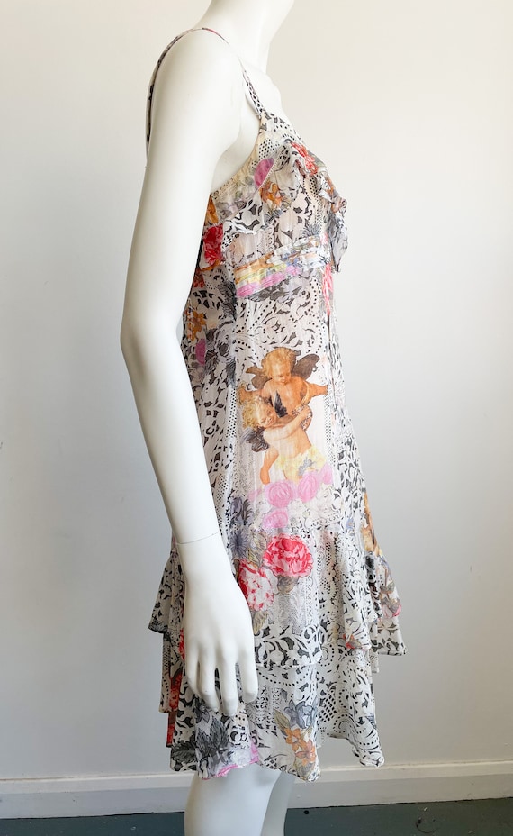 Y2K John Galliano Dress, Mini Dress, Lace and Flo… - image 4
