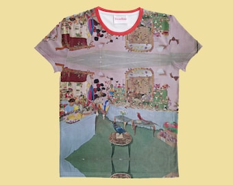 Kitsch Colourful Trinkets Digital Print Tee, Funky T-Shirt, All Over Photographic Print, Retro Style, Unhinged, Kitschcore, Sizes XS-3XL
