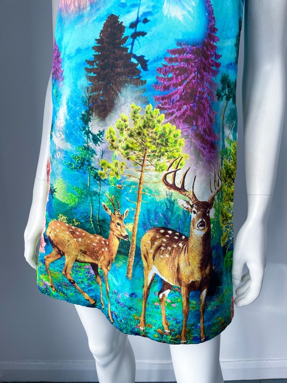 Manoush Designer Mini Dress, Fantasy Forest Print… - image 7
