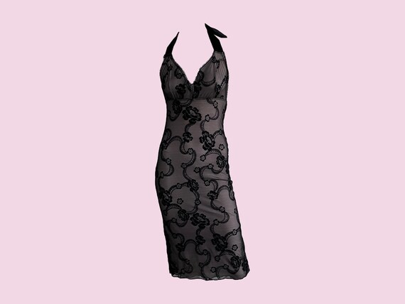 Wheels and Dollbaby Halterneck Dress Black Lace V neckline Pale Pink Slip Bodycon Backless Wiggle Dress Sexy Pin Up Burlesque Etsy Canada