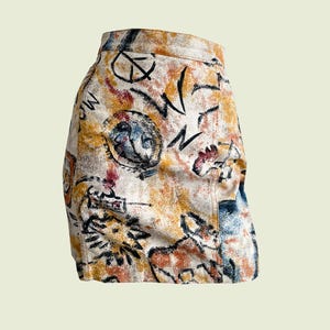 Jupe Vintage Moschino Jeans Années 80 - Taille 38, Motif Géométrique - Occasion En Très Bon état