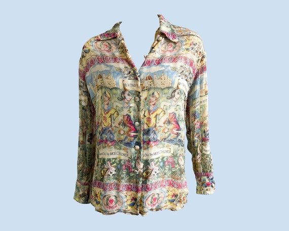 スカート MOSCHINO Printed Silk Shirt MOSCHINO Printed silk-twill shirt | THE OUTNET