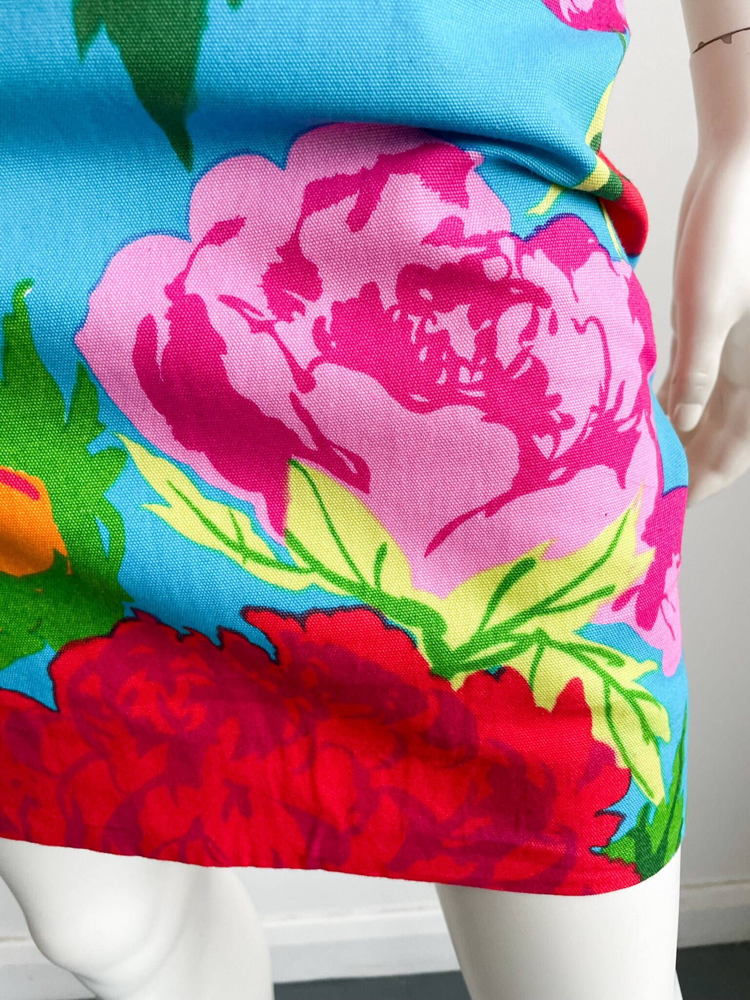 Floral Print Moschino Couture Skirt, Colourful 90s Vintage