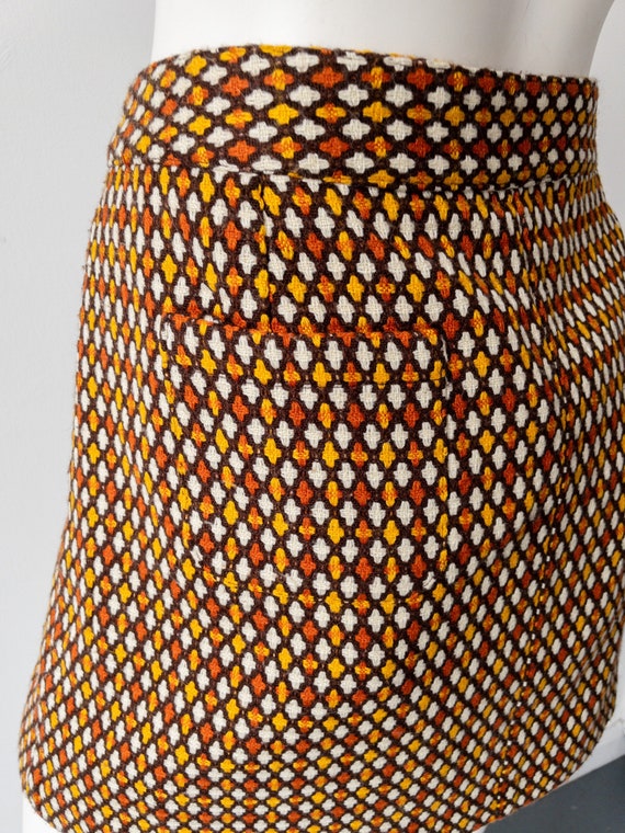 Anna Sui Skirt, Woven Geometric Print, Mini Skirt… - image 3