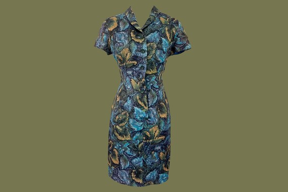 Metallic leaf shirt dress Clearance