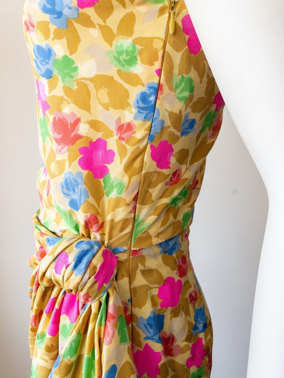 Andrea Odicini Silk Dress, 80s, Floral Print, One… - image 4
