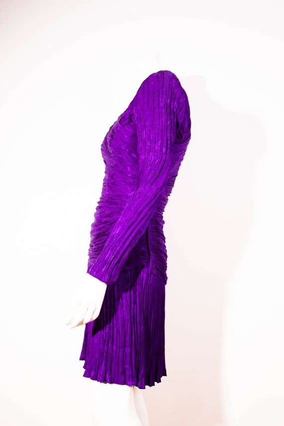 Emanuel Ungaro Haute Couture Dress / Purple Party… - image 5