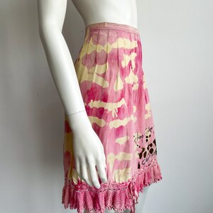 MOSCHINO Y2K satin plaid skirt