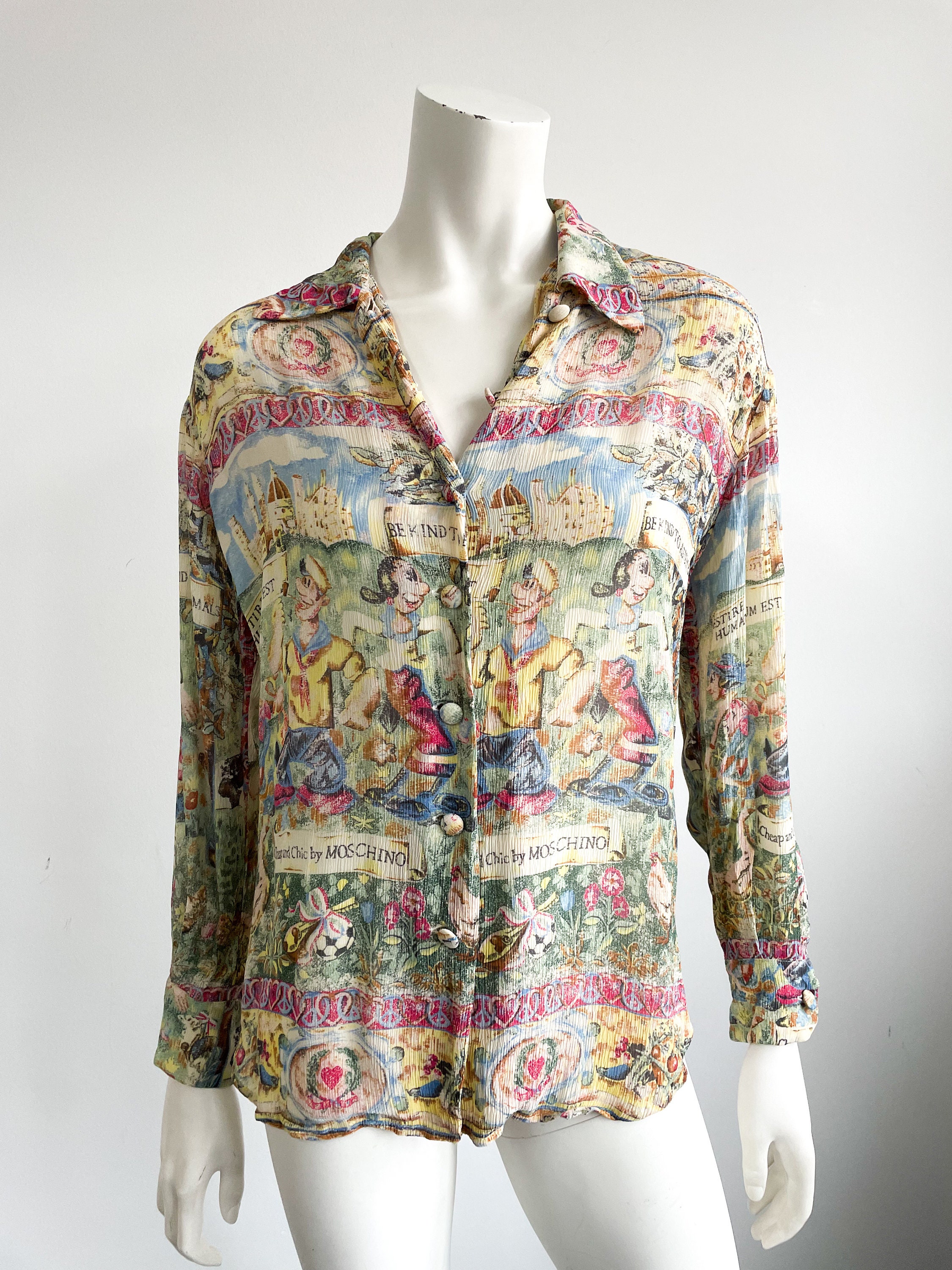 スカート MOSCHINO Printed Silk Shirt s-l400.jpg