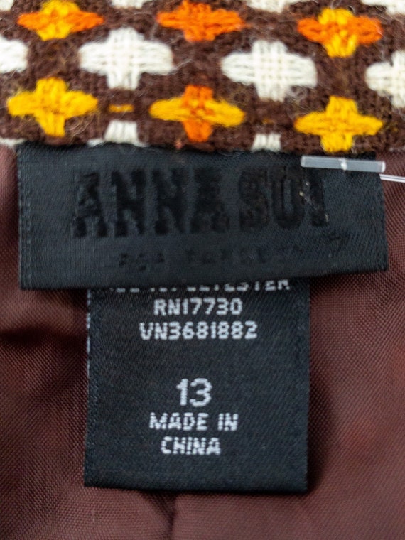 Anna Sui Skirt, Woven Geometric Print, Mini Skirt… - image 7