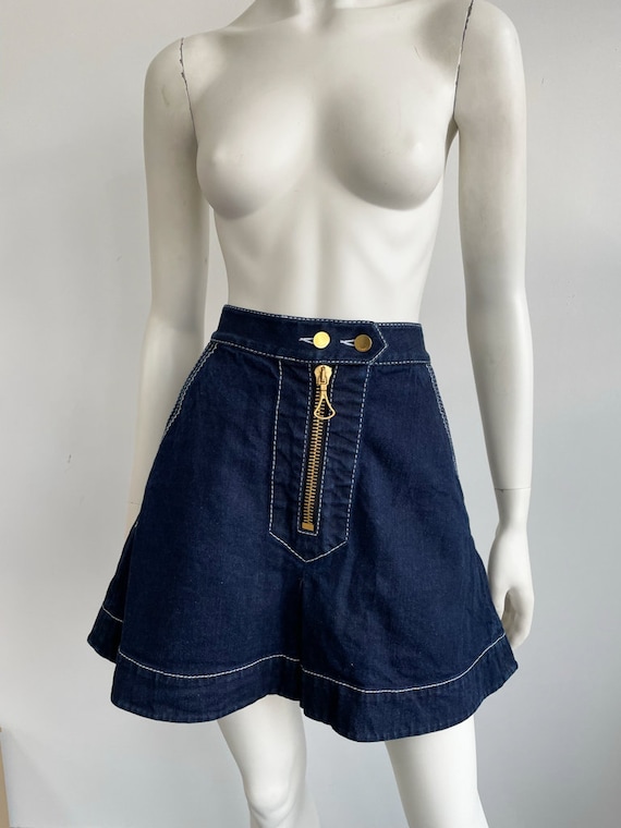A line denim skirt knee length uk hotsell