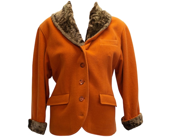 Vintage Orange Kenzo Jacket / 1980s / 80s / Orange