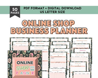 Online Shop Business Planner, Online Store Planner, Small Business Planner, Online Business Planner, Side Hustle Planner, Etsy Shop Planner