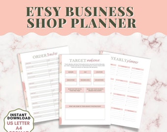 Etsy Shop Planner, Etsy Seller Planner, Online Business Planner, Etsy Planner Printable, Online Shop Planner, Etsy Business Organizer