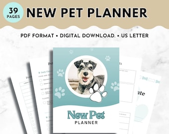 Neuer Haustierplaner, Haustierpflegeplaner, Pet Journal, Hundeplaner, Katzenkalender