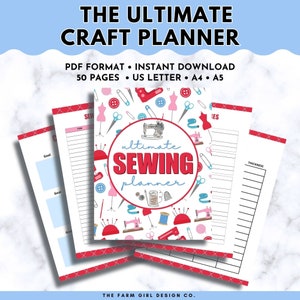 Sewing Projects Planner Printable, Sewing Planner PDF, Sewing Planner Printable, Craft Project Planner PDF, Small Business Planner Crafter