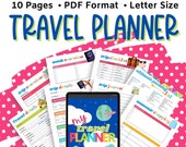 Printable Travel Planner, Travel Vacation Planner, Family Vacation Planner, Travel Bundle, Letter Size Planner, Trip Planner, Travel Journal