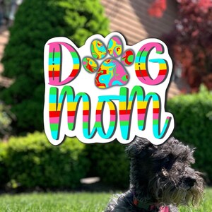 Dog Mom Sticker, Dog Mom Decal, Waterproof Dog Sticker, Laptop Decal, Dog Bumper Sticker, Dog Lover Sticker, Don&#39;t Shop Adopt Sticker
