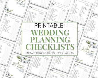 Printable Wedding Checklist, Wedding Checklists Printable, Wedding Planner Checklist Template, Wedding Timeline, Wedding Schedule