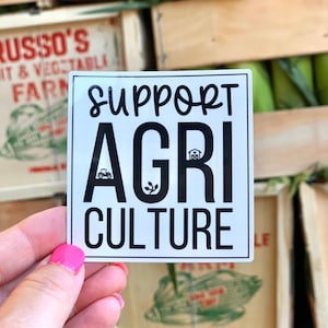 Support Agriculture Vinyl Sticker, Thank A Farmer Sticker, Support Your Local Farmer Sticker For Car Window, No Farms No Food Vinyl Sticker