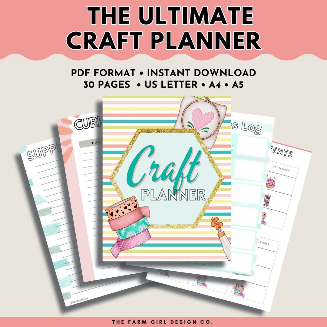 Craft Project Binder, Craft Planner, Craft Project Planner PDF, Craft ...