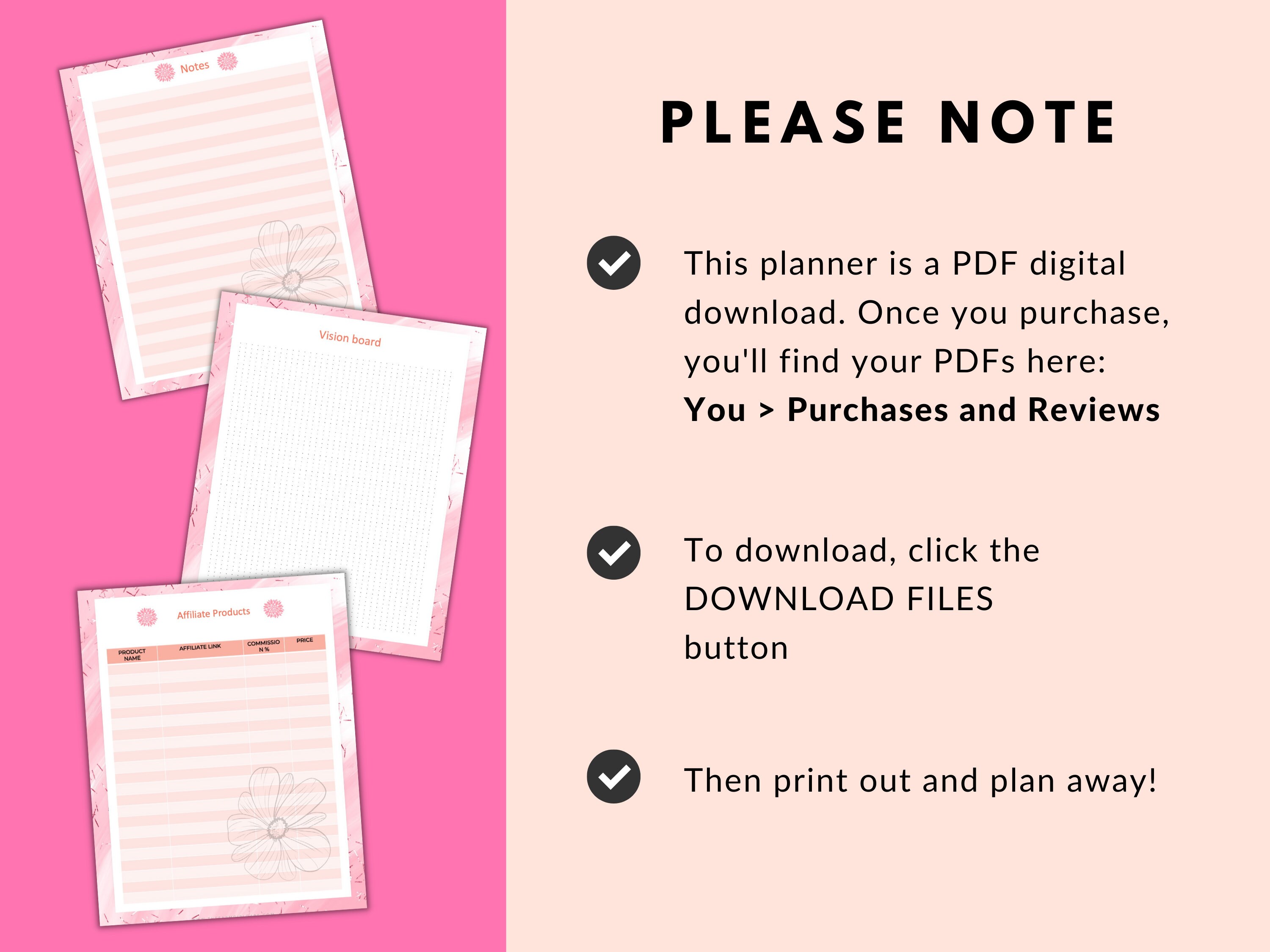 Printable Side Hustle Planner Printable Business Planner - Etsy